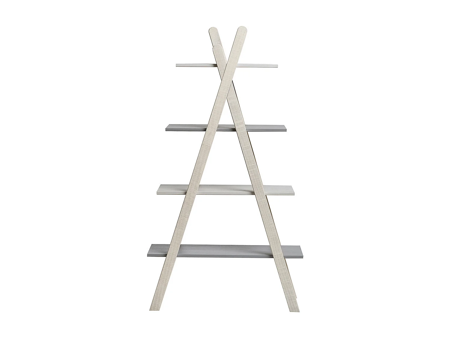 CANDEL - Etagère 4 niveaux structure Bois et plateaux MDF