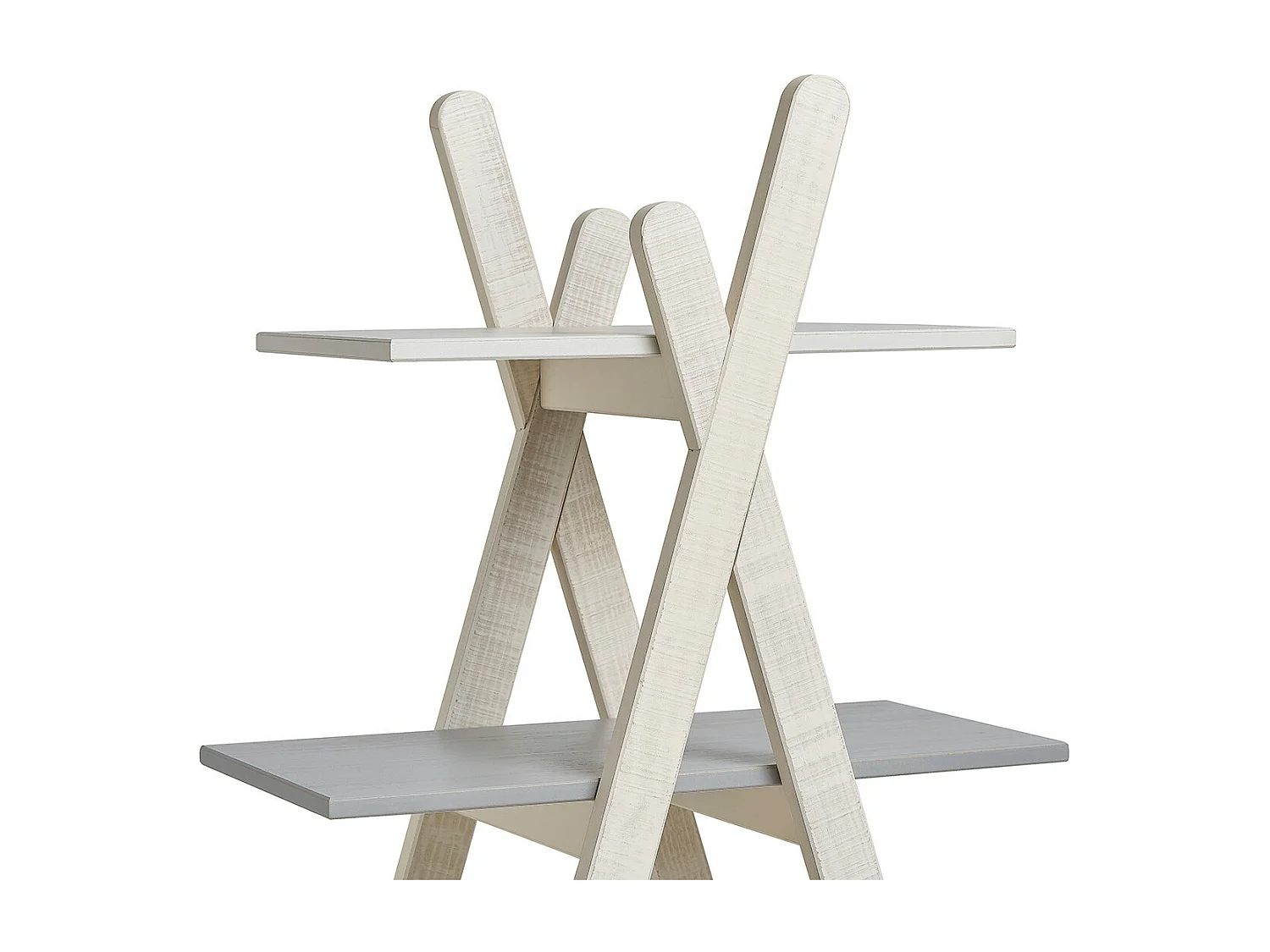 CANDEL - Etagère 4 niveaux structure Bois et plateaux MDF