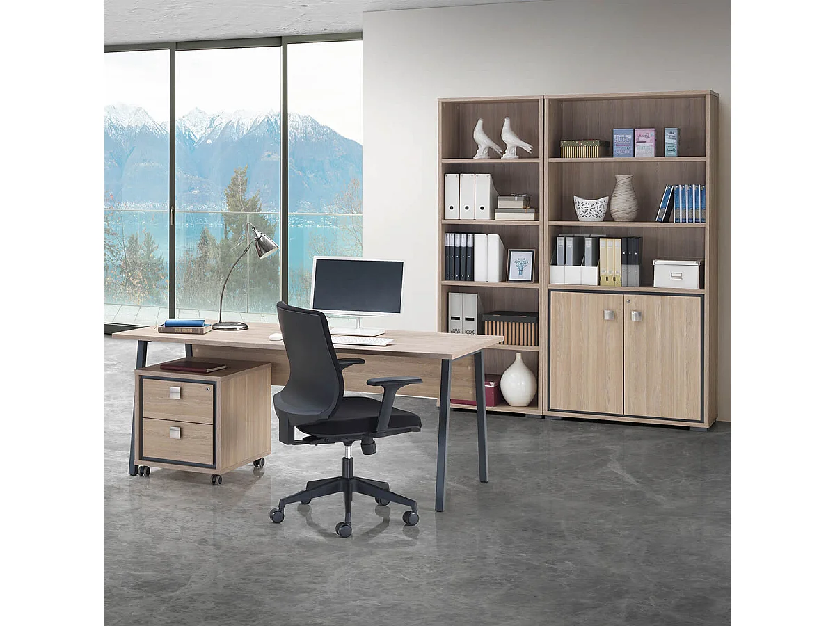 LYDIA - Etagère Aspect Bois Hauteur 212cm