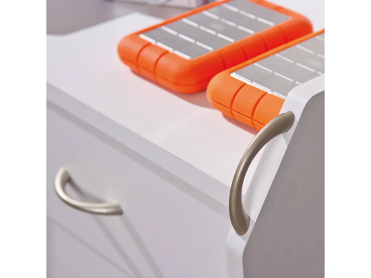 TEO - Caisson 4 Tiroirs sur Roulettes Coloris Blanc