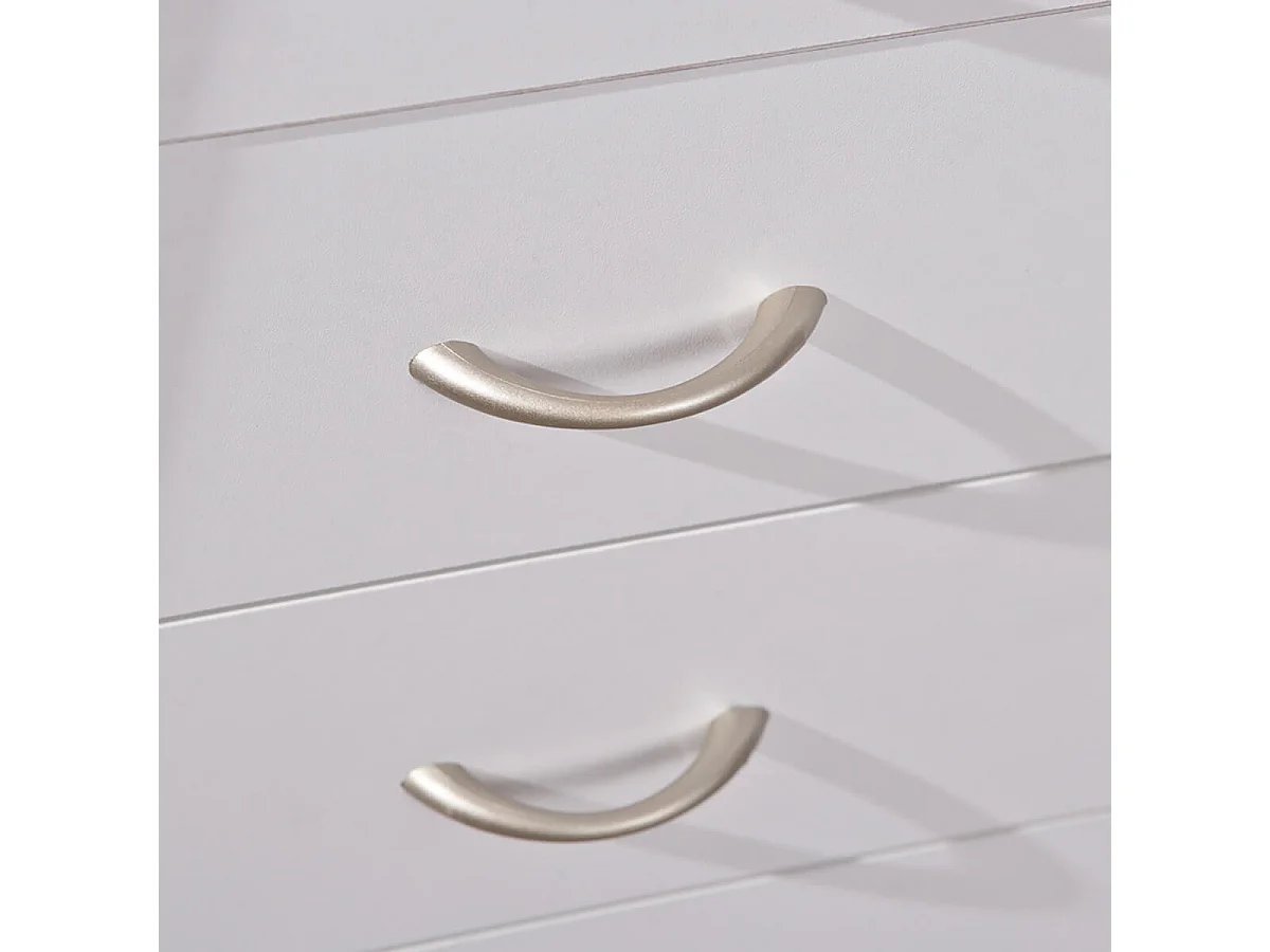 TEO - Caisson 4 Tiroirs sur Roulettes Coloris Blanc