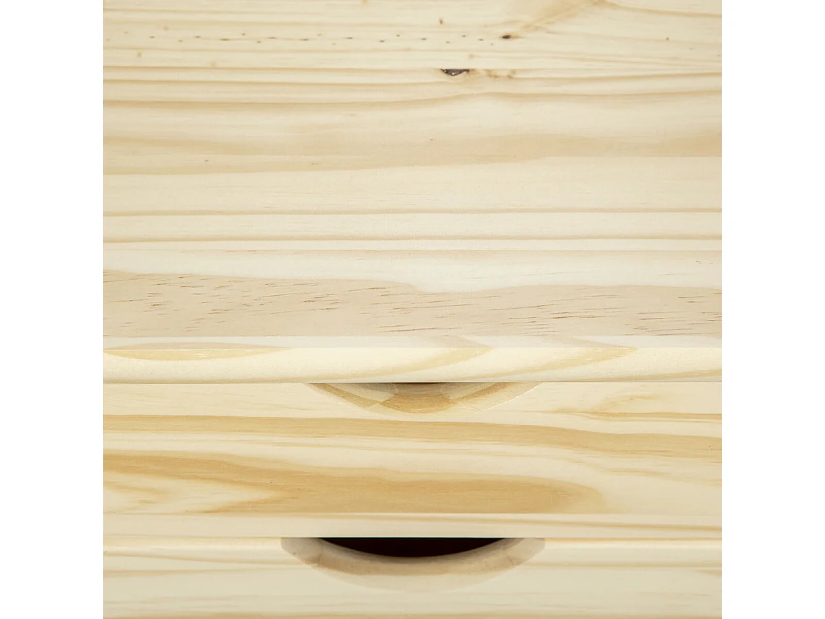 OLIVER - Caisson 6 Tiroirs Bois Massif Naturel