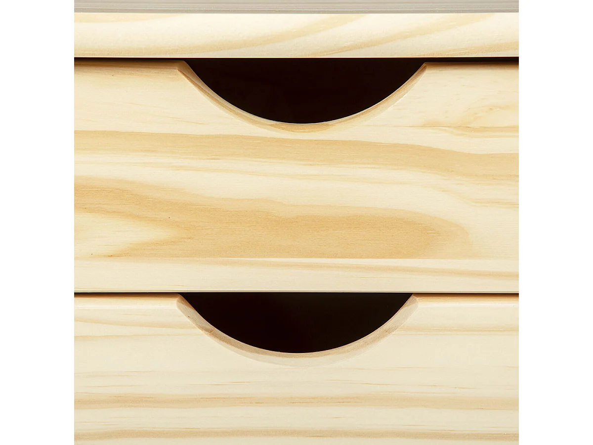 OLIVER - Caisson 6 Tiroirs Bois Massif Naturel