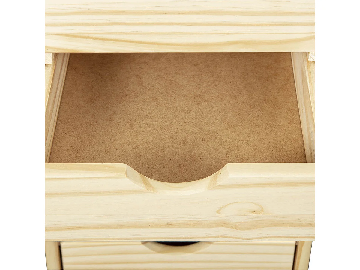 OLIVER - Caisson 6 Tiroirs Bois Massif Naturel