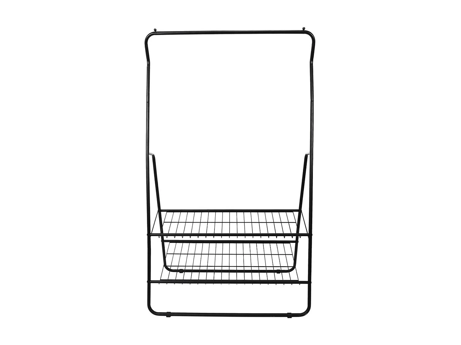 VETIS - Portant à Etagères Métallique Noir