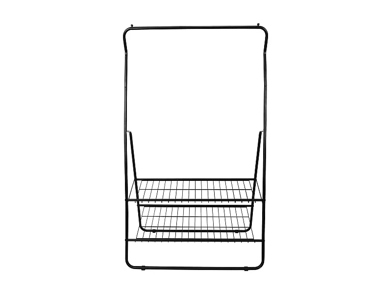 VETIS - Portant à Etagères Métallique Noir