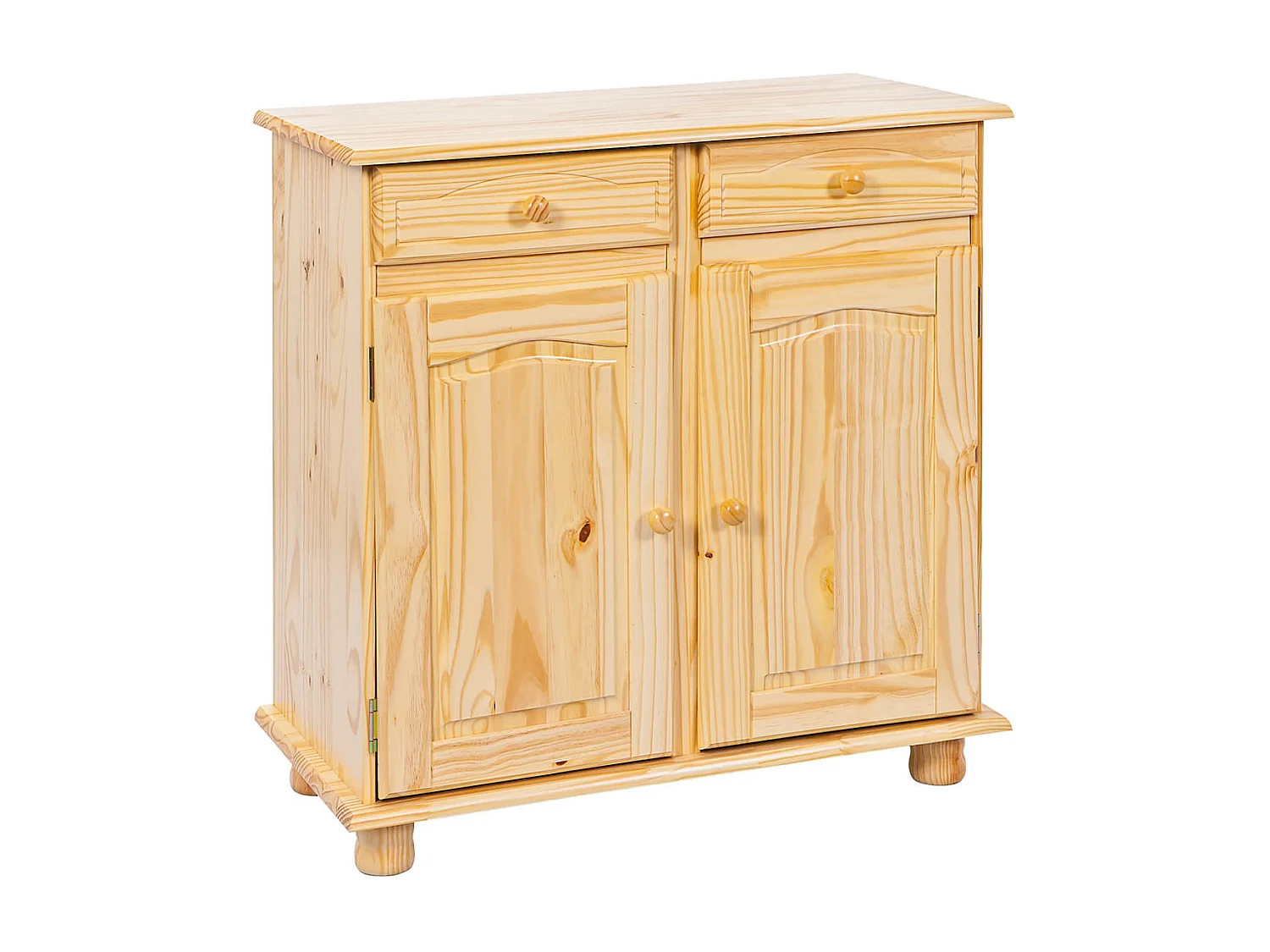 STAN - Meuble 2 Portes 2 Tiroirs Bois Massif