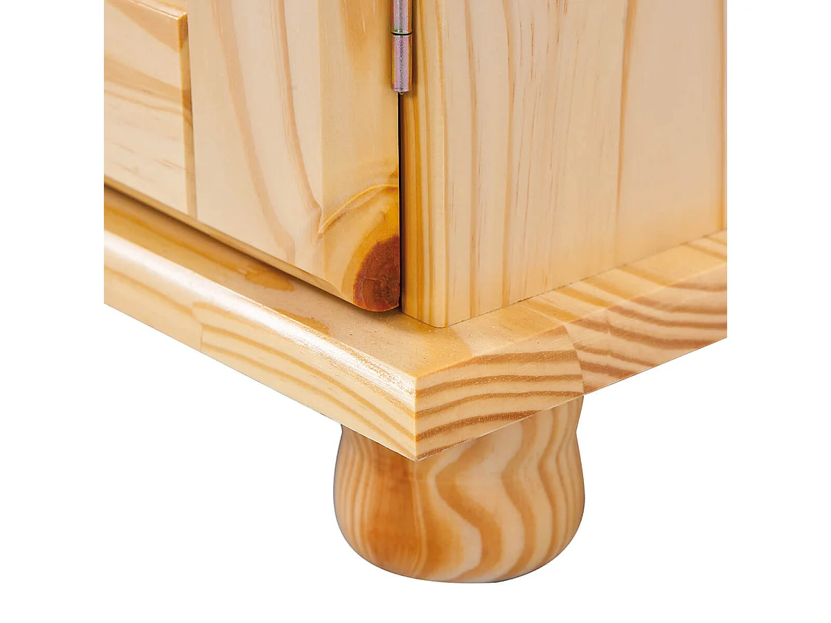 STAN - Meuble 2 Portes 2 Tiroirs Bois Massif