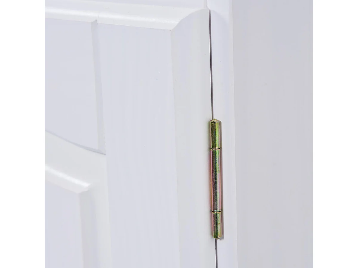 LAURIE - Meuble 2 Portes 2 Tiroirs Bois Massif Vernis Blanc