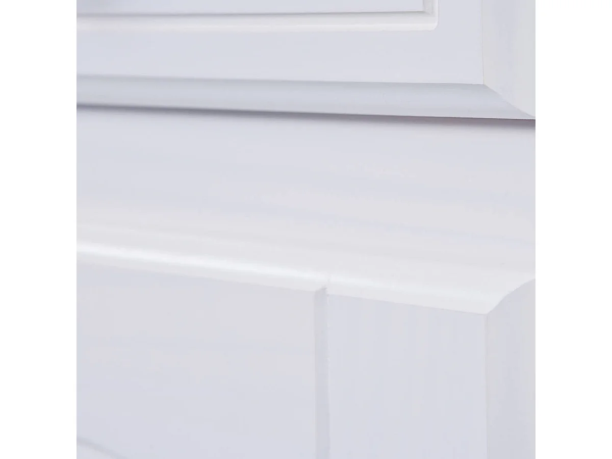 LAURIE - Meuble 2 Portes 2 Tiroirs Bois Massif Vernis Blanc