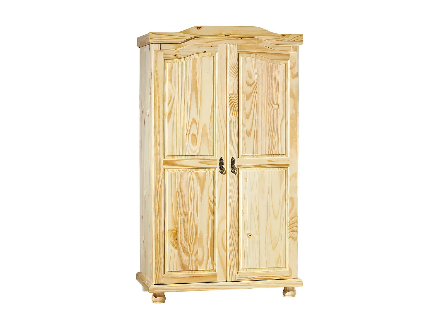 OLIVER - Armoire 2 Portes + Penderie Bois Massif Naturel
