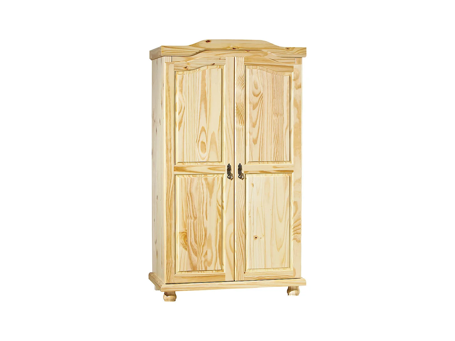 OLIVER - Armoire 2 Portes + Penderie Bois Massif Naturel