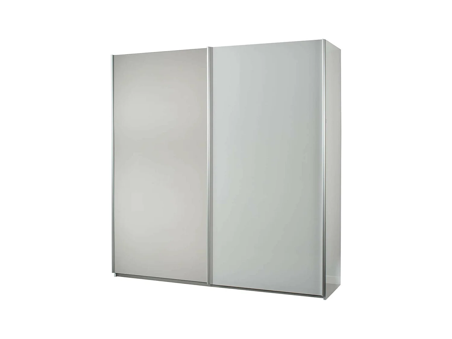 IZIA BLANCHE - Armoire 2 Portes Coulissantes avec Miroir