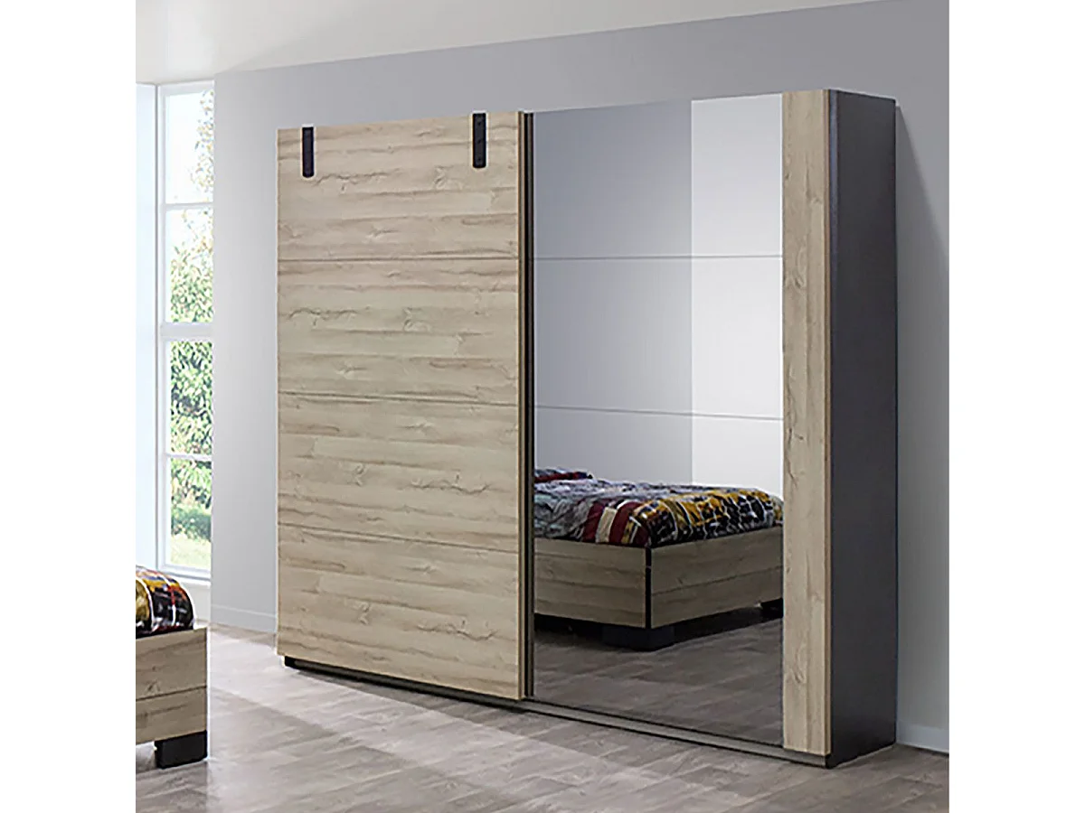 ELEOS - Armoire 2 Portes Coulissantes 245cm