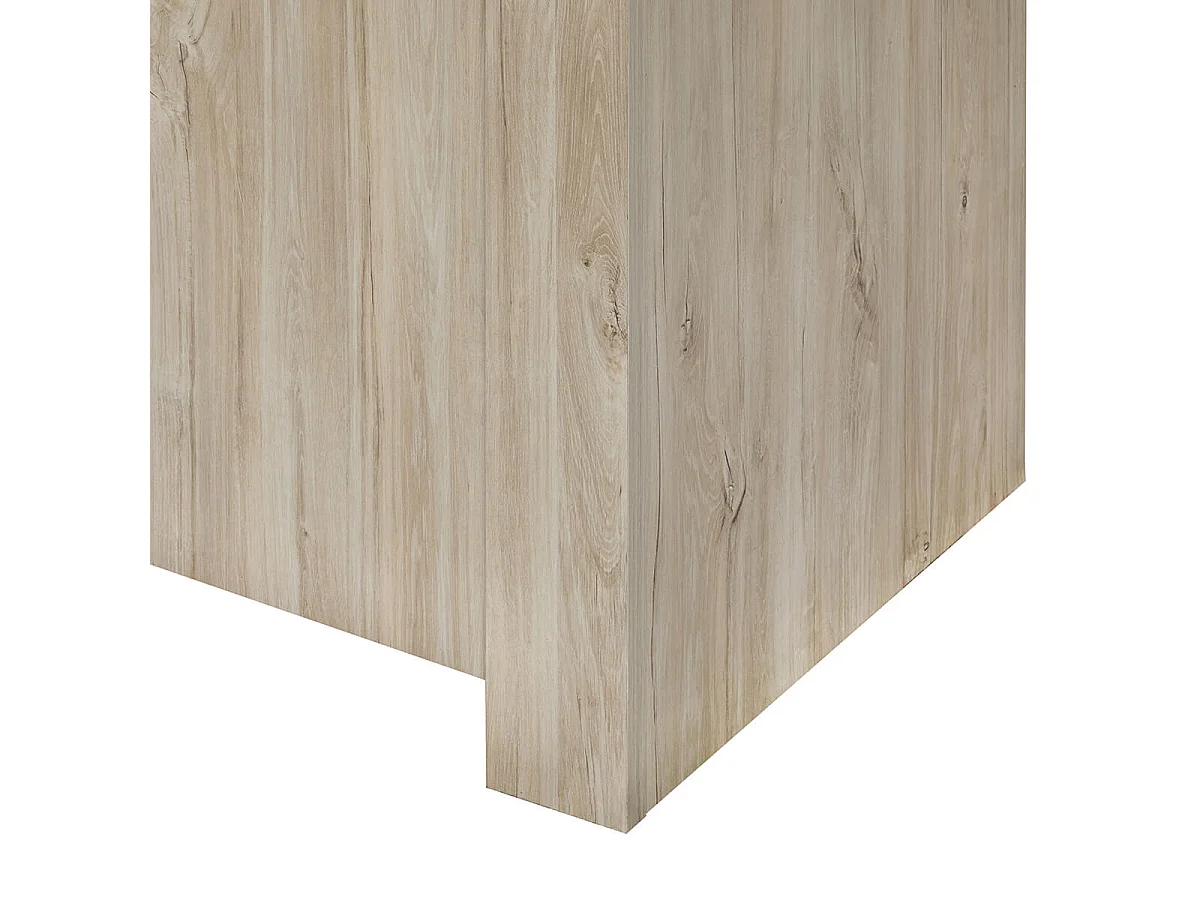 NATURAL - Armoire 2 Portes 118cm Aspect Bois Clair