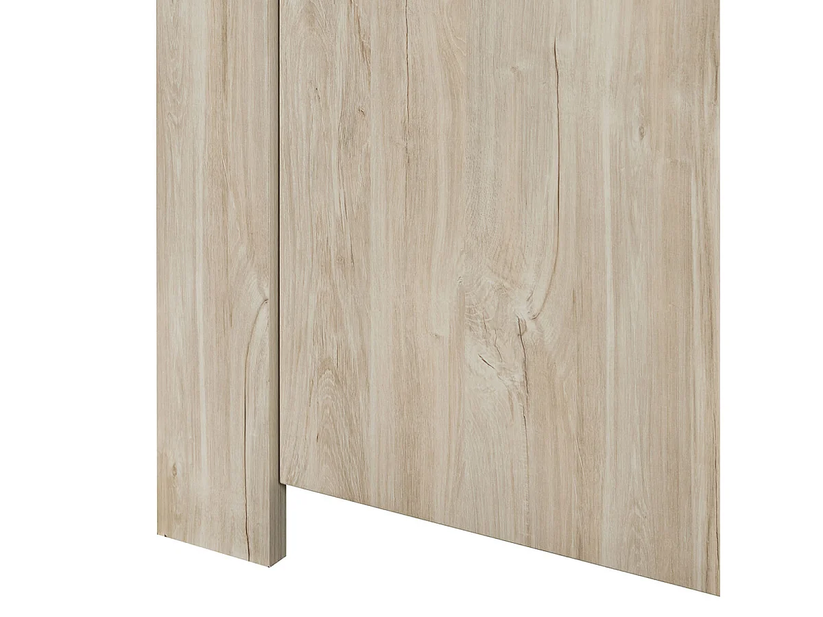 NATURAL - Armoire 2 Portes 118cm Aspect Bois Clair