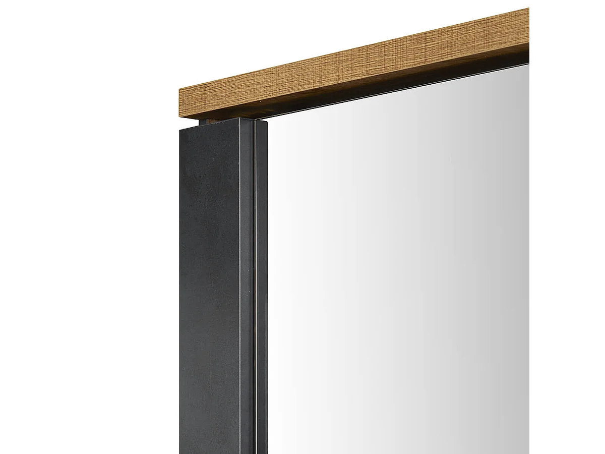 CANDAS - Armoire 2 Portes Coulissantes 217cm Effet Bois