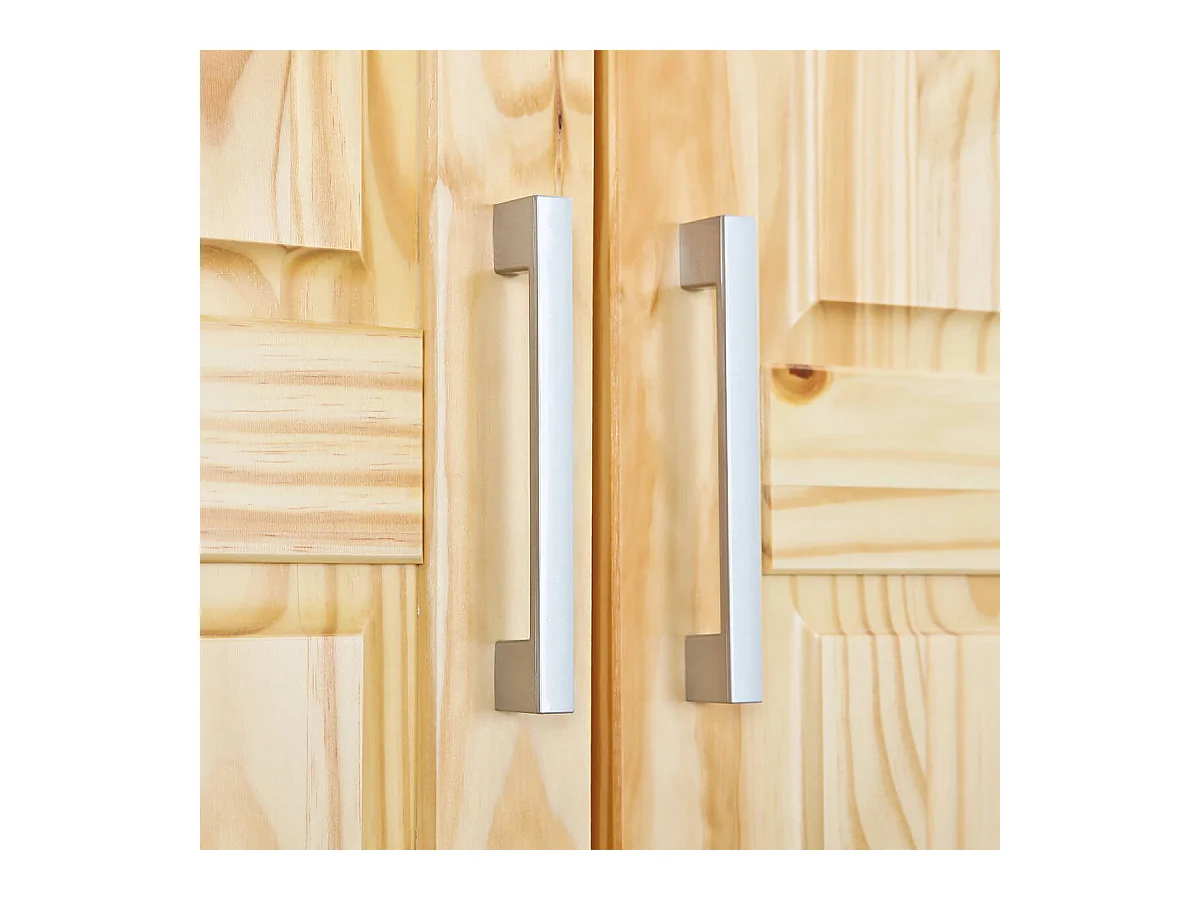 CALI - Armoire 2 Portes Bois Massif Naturel