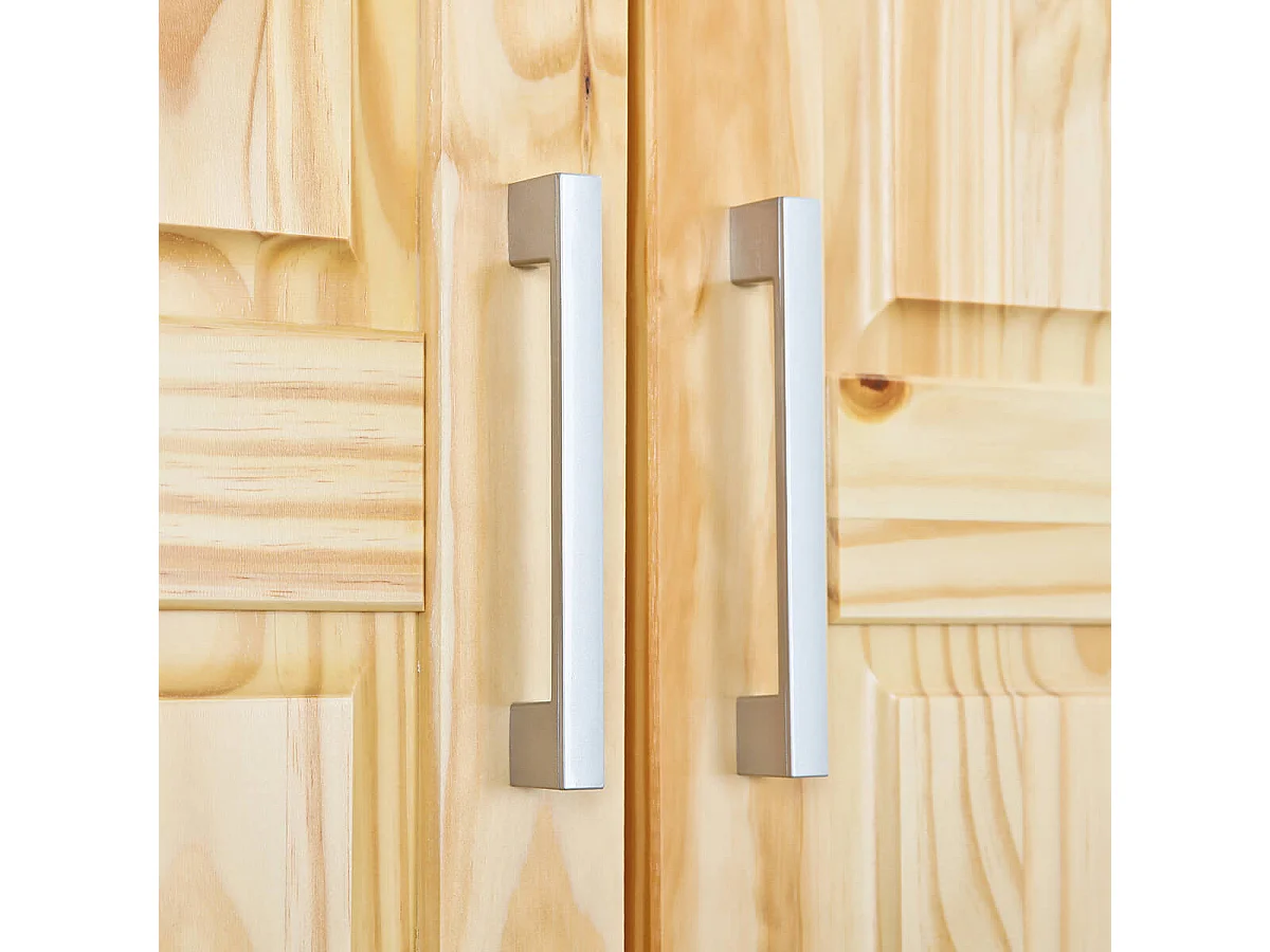 CALI - Armoire 2 Portes Bois Massif Naturel