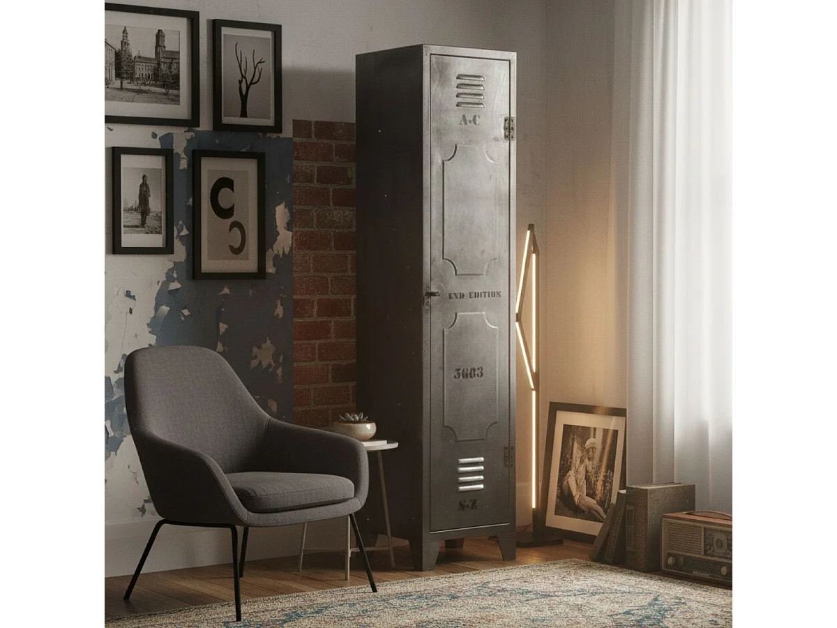 RUBEN - Casier de Rangement Gris