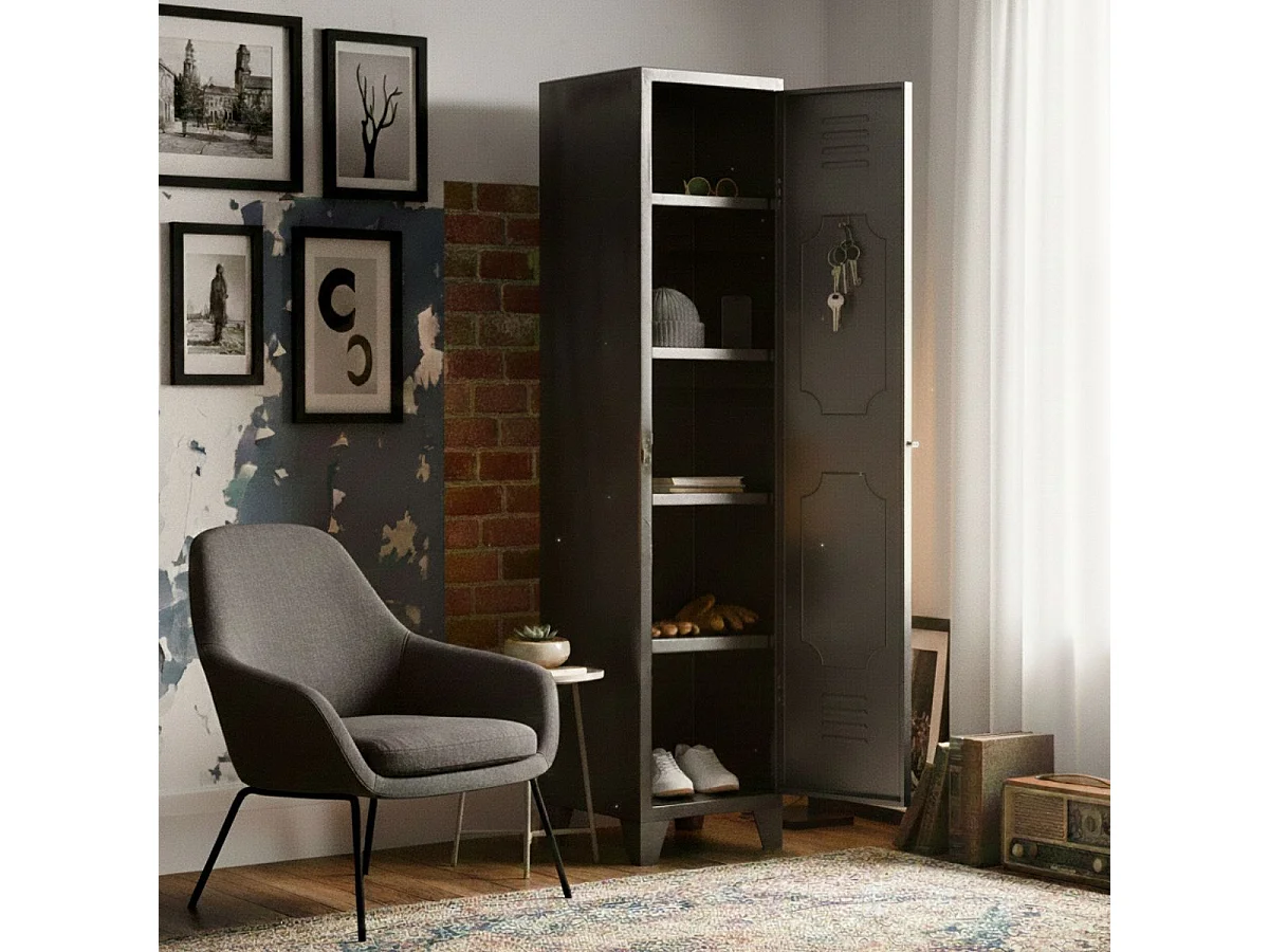 RUBEN - Casier de Rangement Gris