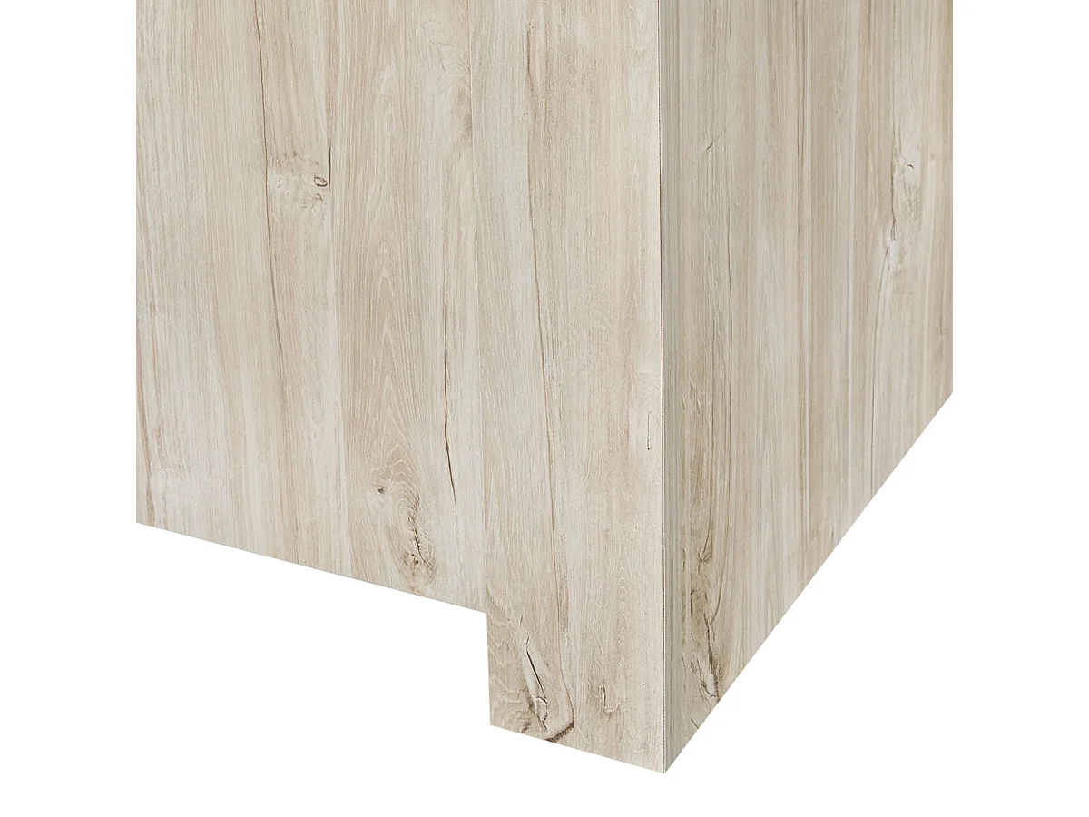 NATURAL - Armoire 3 Portes 210cm Aspect Bois Clair