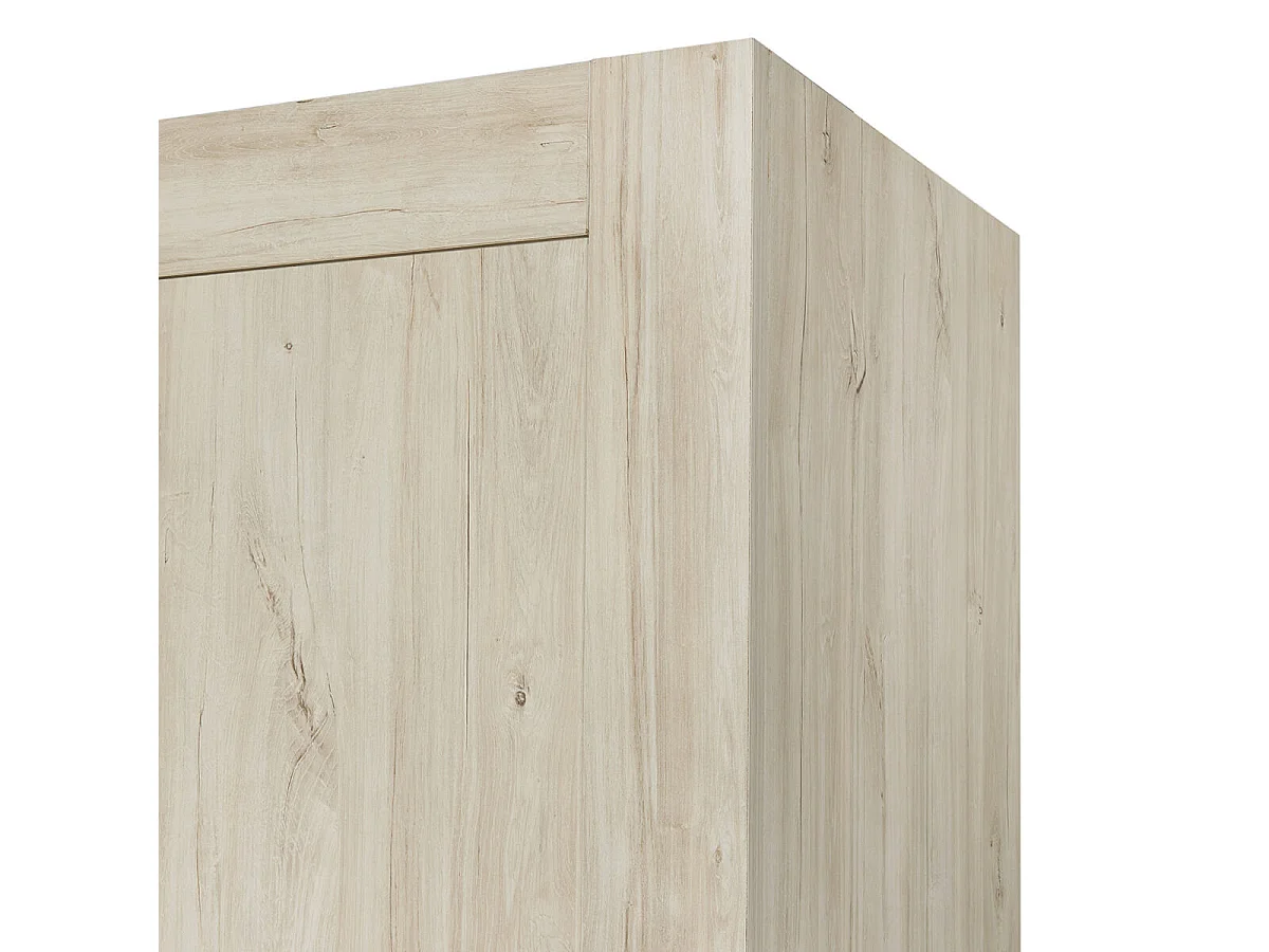 NATURAL - Armoire 3 Portes 210cm Aspect Bois Clair