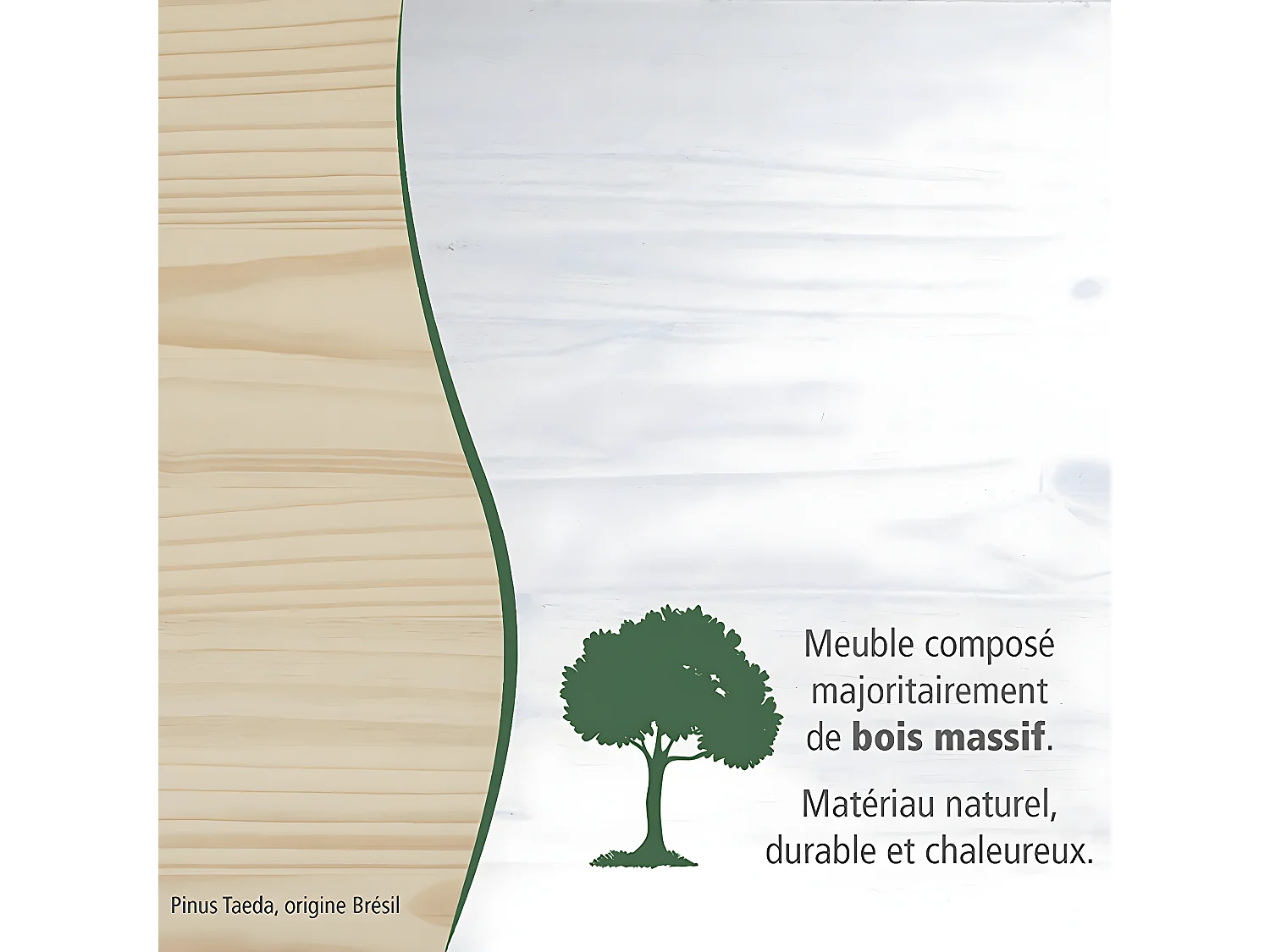 SYDNEY - Armoire 3 Portes + Penderie Bois Massif Vernis Blanc