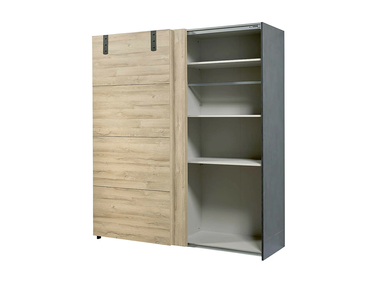 ELEOS - Armoire 2 Portes Coulissantes 188cm