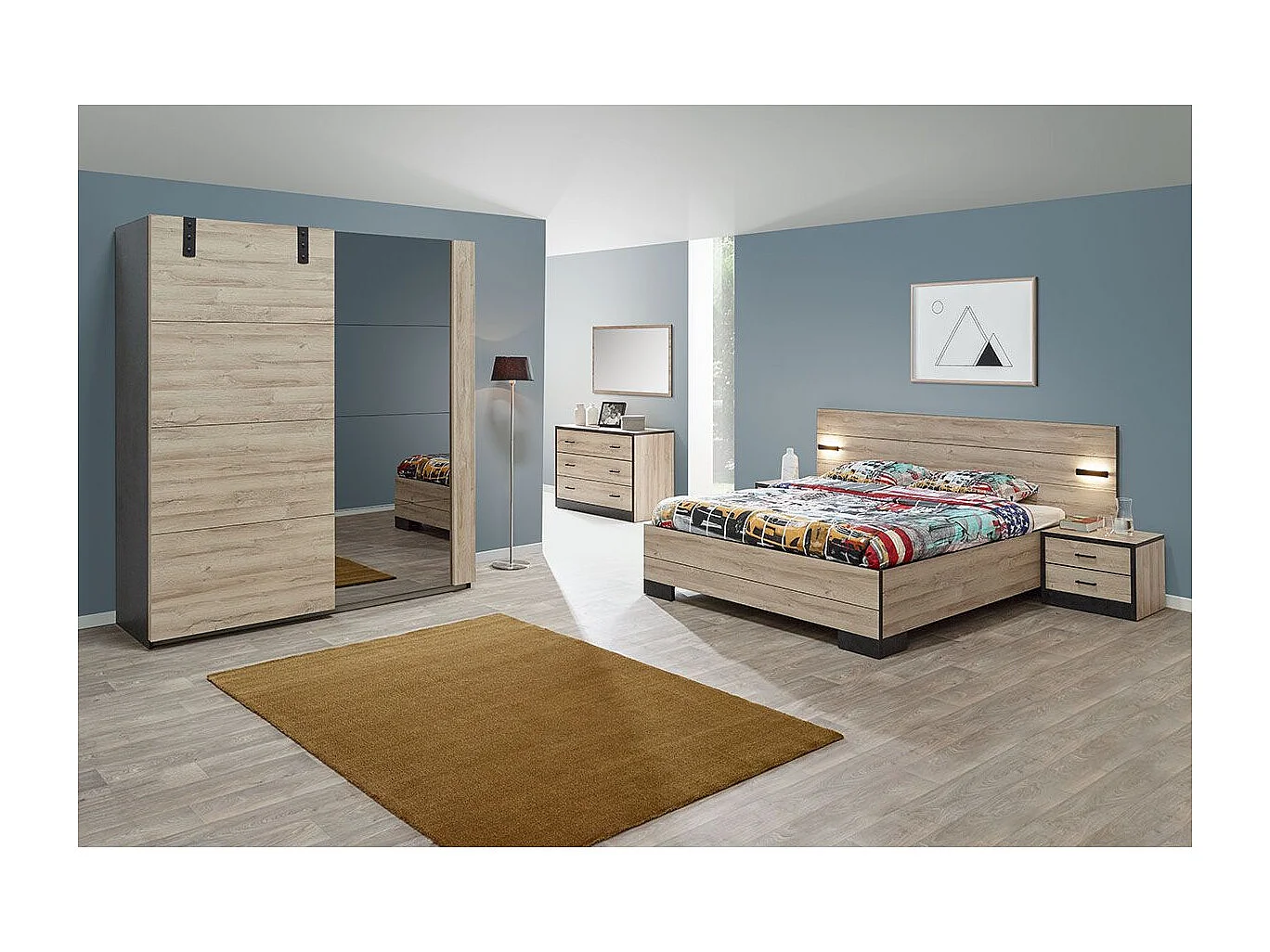 ELEOS - Armoire 2 Portes Coulissantes 188cm