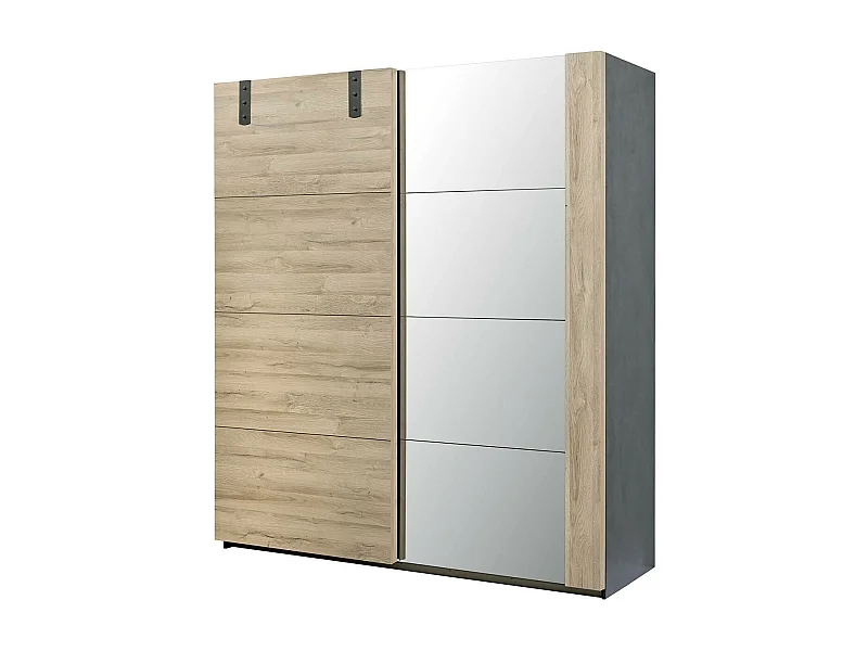 ELEOS - Armoire 2 Portes Coulissantes 188cm