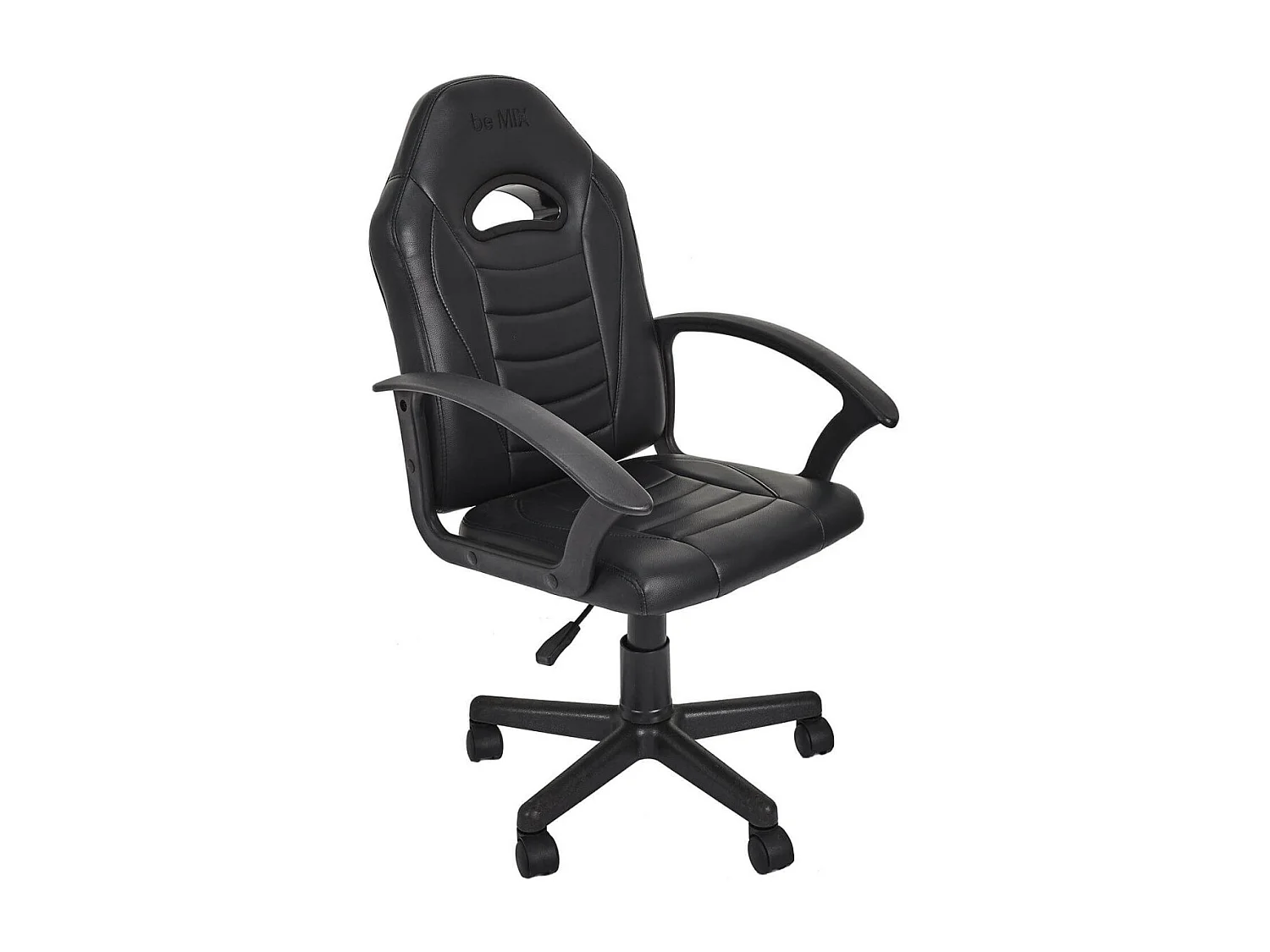 SCORP - Fauteuil de Bureau sur Roulettes Simili Cuir Noir
