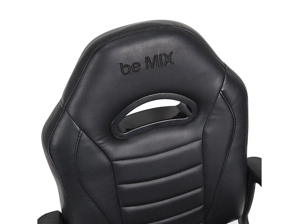 SCORP - Fauteuil de Bureau sur Roulettes Simili Cuir Noir