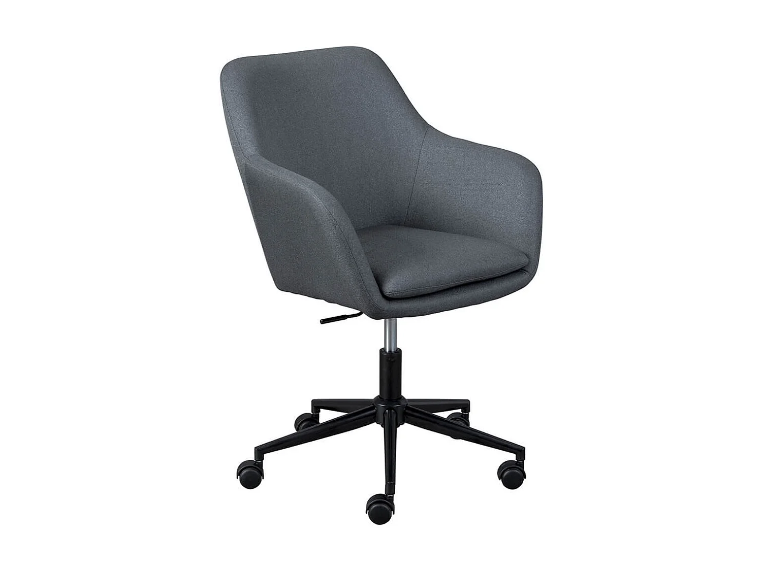 VALKA - Fauteuil de Bureau sur Roulettes Tissu Gris