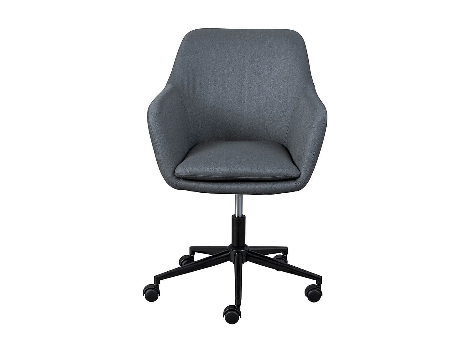 VALKA - Fauteuil de Bureau sur Roulettes Tissu Gris