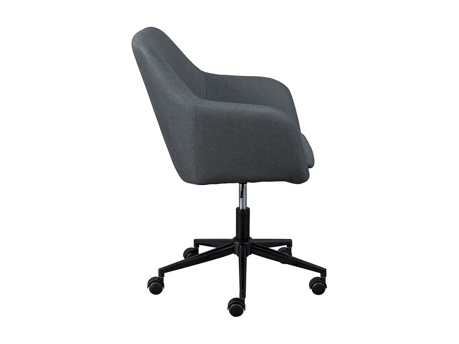 VALKA - Fauteuil de Bureau sur Roulettes Tissu Gris
