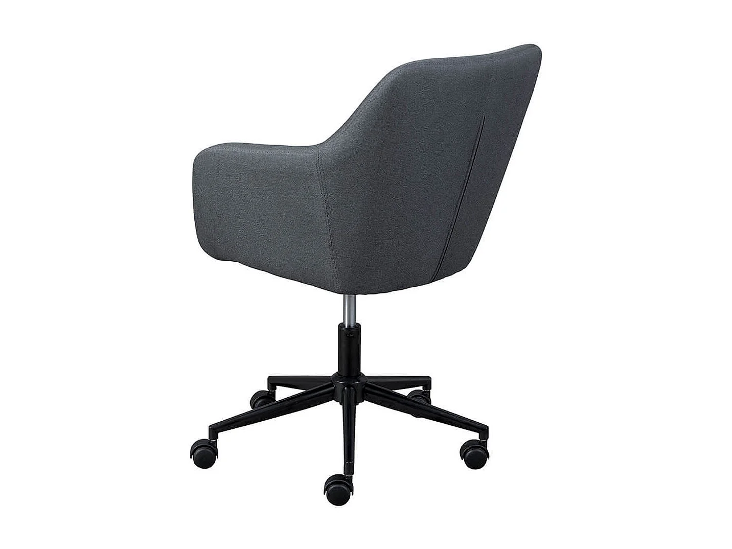 VALKA - Fauteuil de Bureau sur Roulettes Tissu Gris