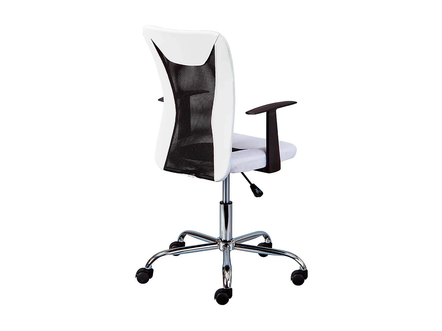 DEANA - Fauteuil de Bureau sur Roulettes Blanc et Noir