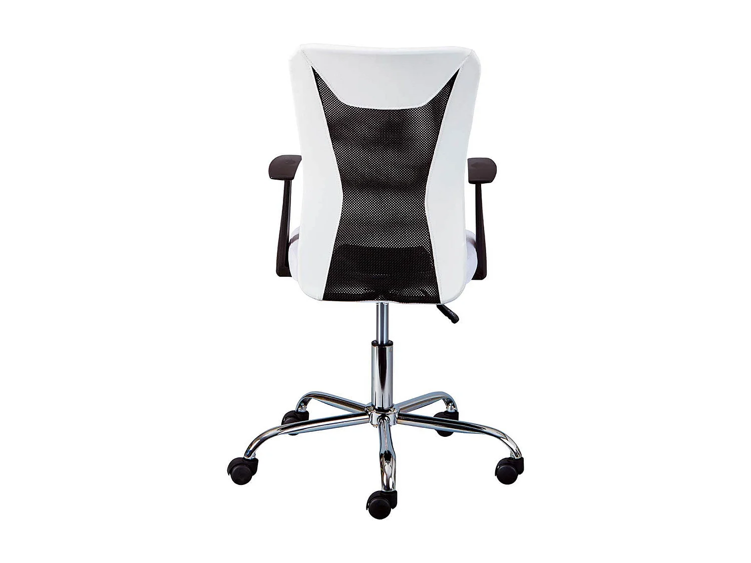 DEANA - Fauteuil de Bureau sur Roulettes Blanc et Noir