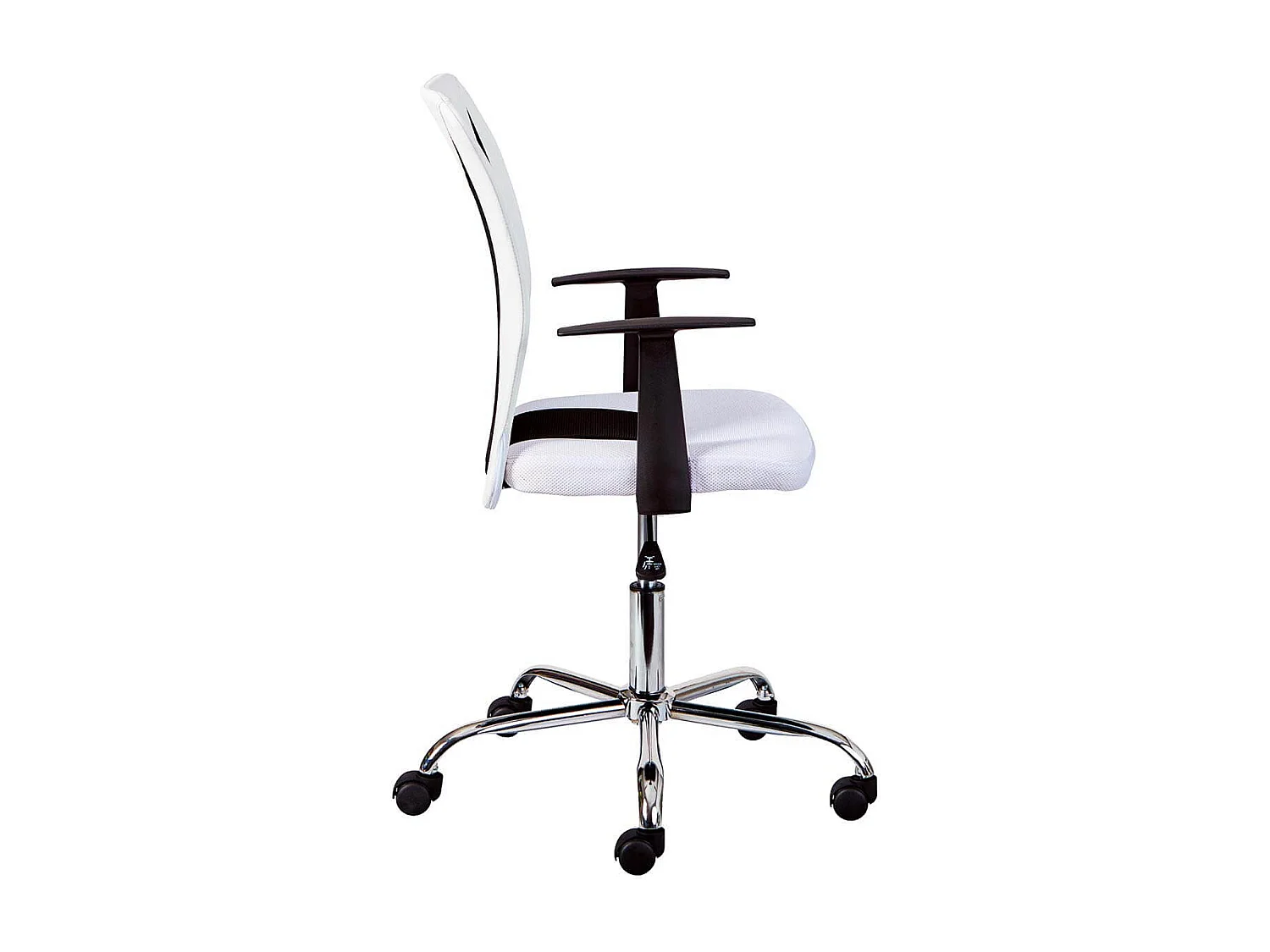 DEANA - Fauteuil de Bureau sur Roulettes Blanc et Noir