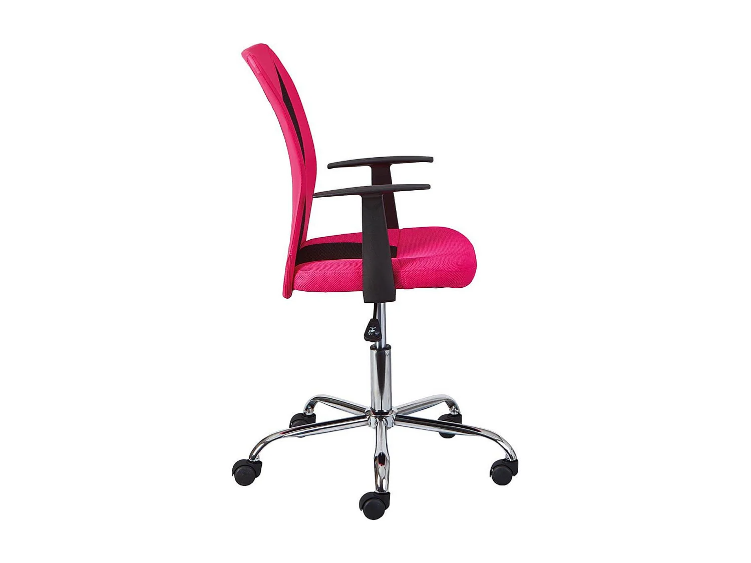 DEANA - Fauteuil de Bureau sur Roulettes Rose et Noir