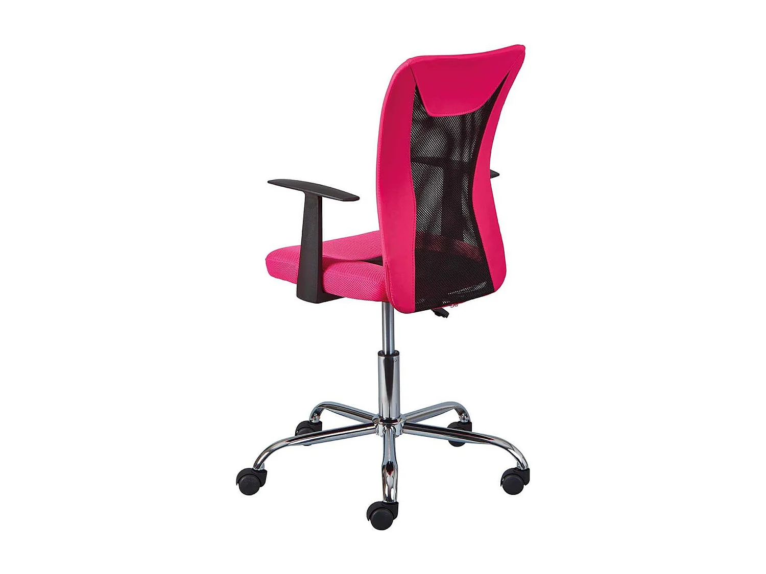 DEANA - Fauteuil de Bureau sur Roulettes Rose et Noir