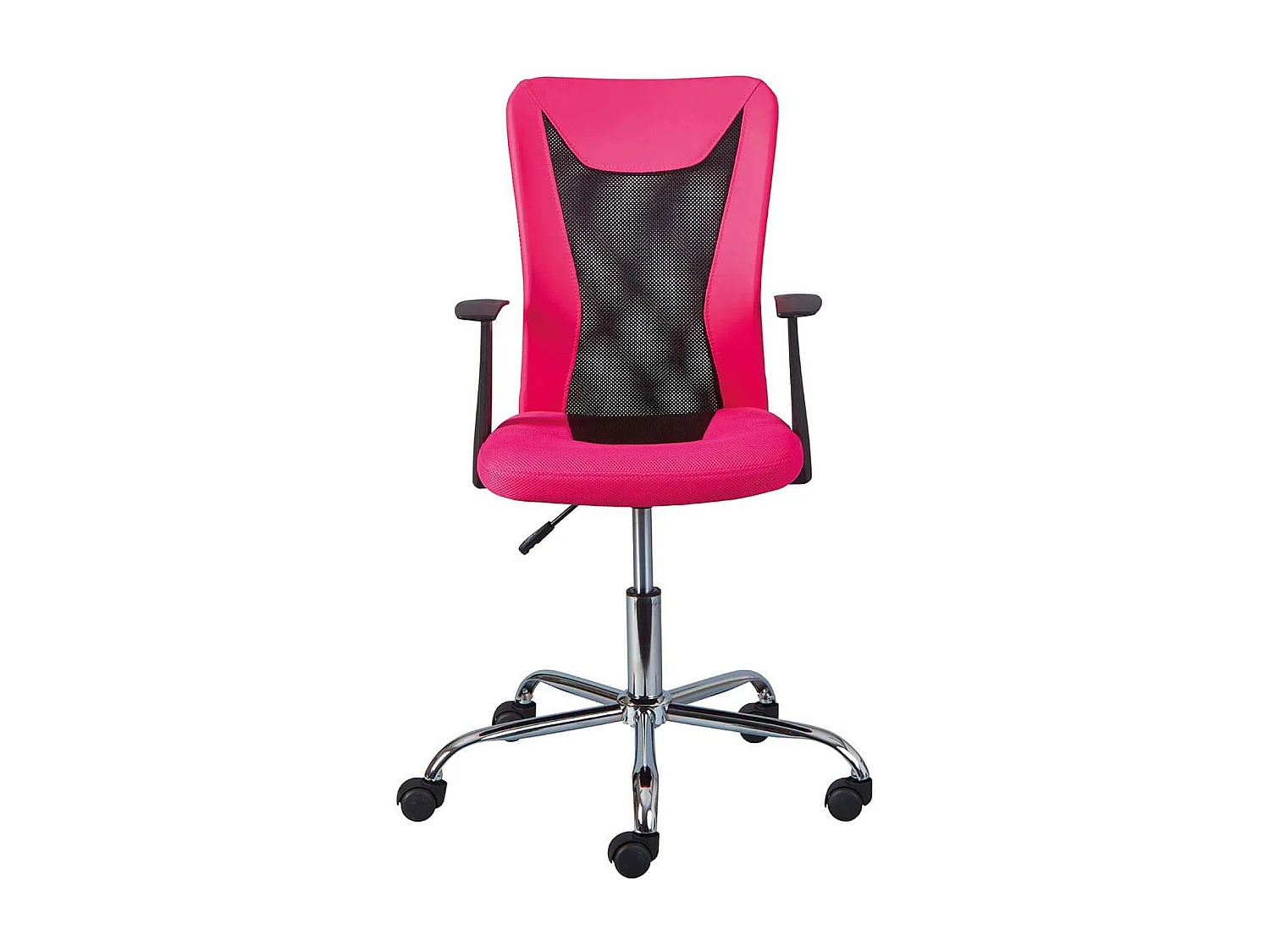 DEANA - Fauteuil de Bureau sur Roulettes Rose et Noir