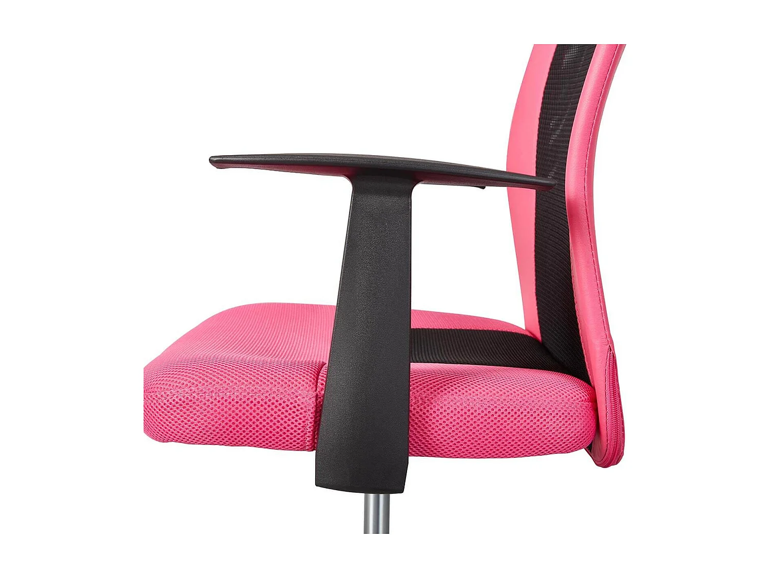 DEANA - Fauteuil de Bureau sur Roulettes Rose et Noir