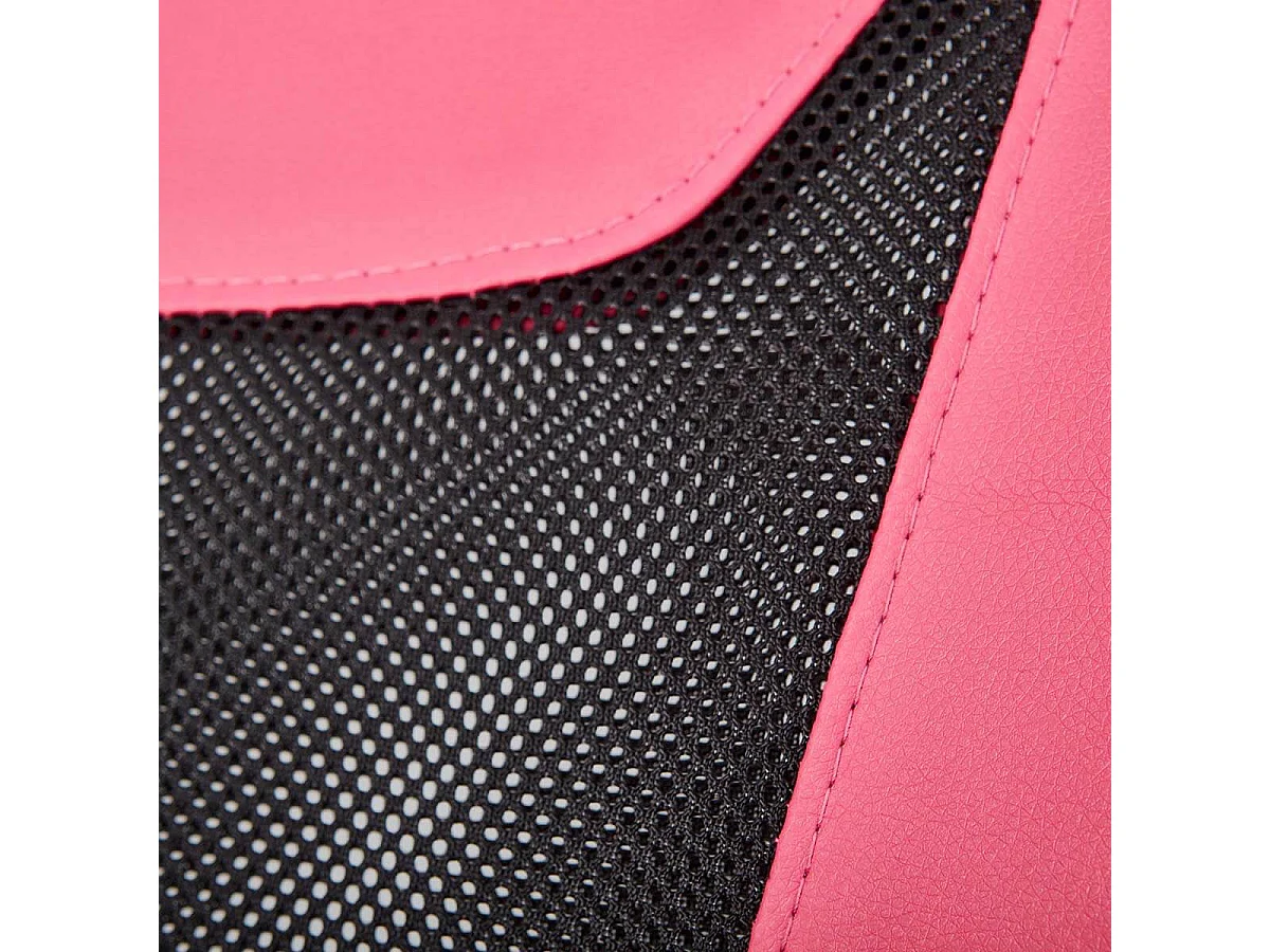 DEANA - Fauteuil de Bureau sur Roulettes Rose et Noir