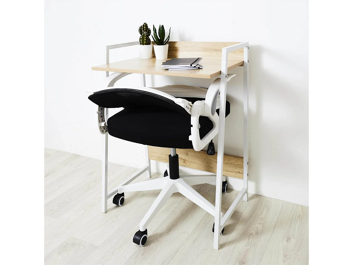 QUICK - Fauteuil de Bureau Rabattable Noir et Blanc