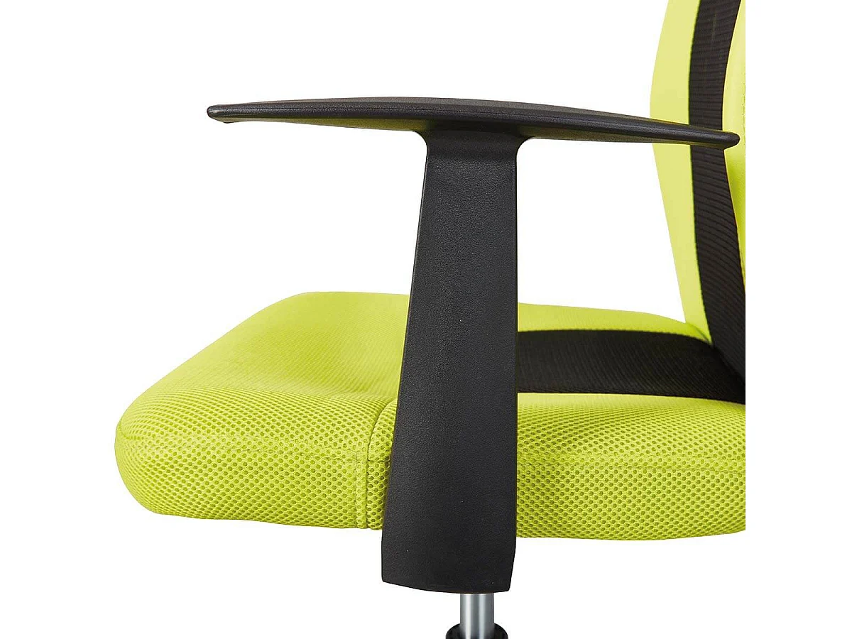 DEANA - Fauteuil de Bureau sur Roulettes Vert et Noir