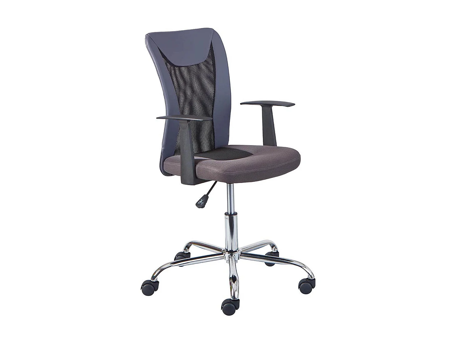 DEANA - Fauteuil de Bureau sur Roulettes Gris et Noir