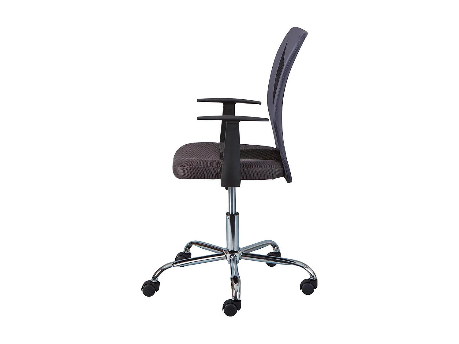 DEANA - Fauteuil de Bureau sur Roulettes Gris et Noir