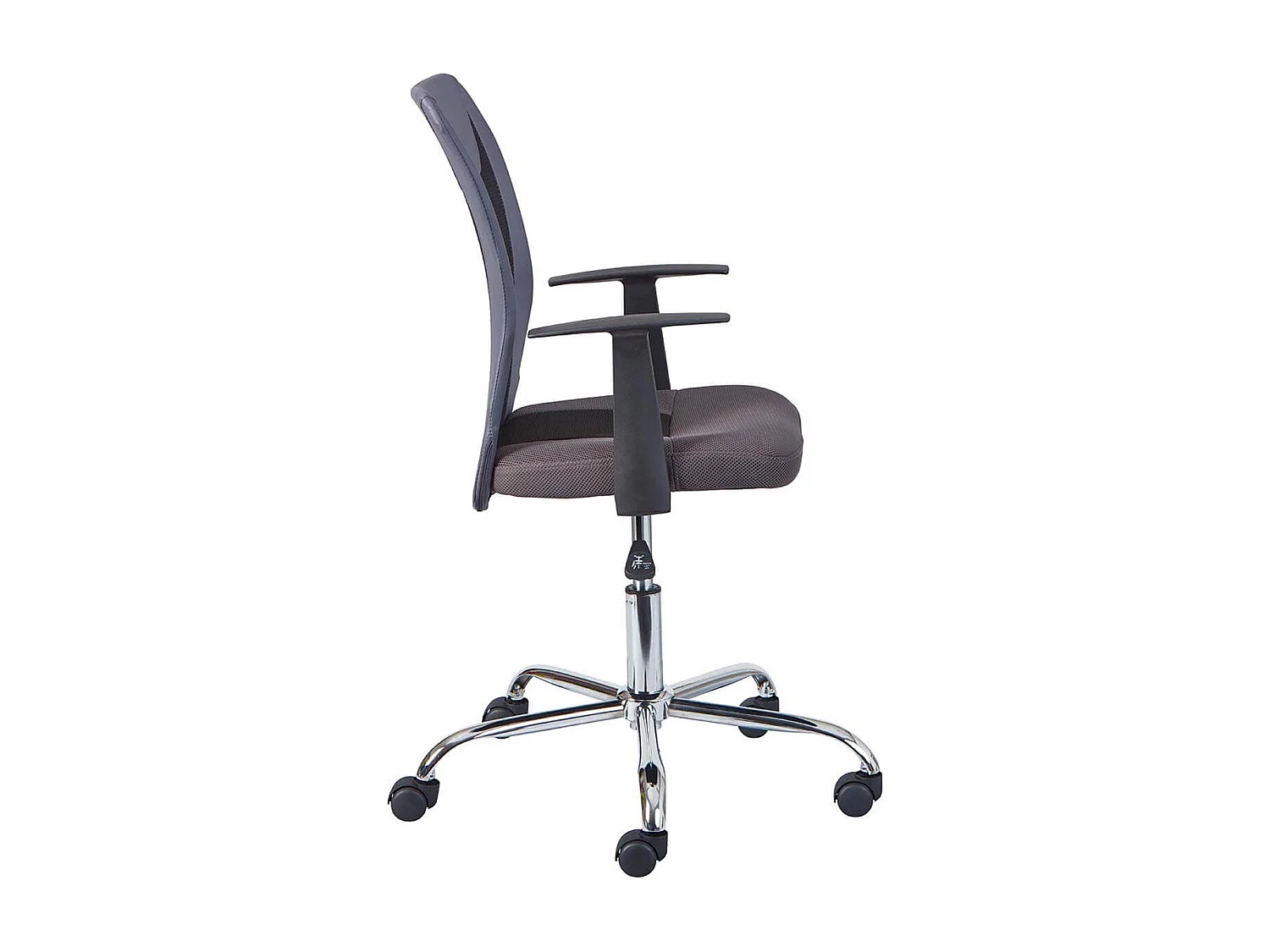 DEANA - Fauteuil de Bureau sur Roulettes Gris et Noir